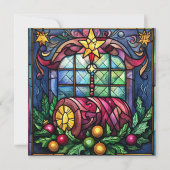 Weihnachten aus verkettetem Glas: Wintersonnenwend Karte (Vorderseite)