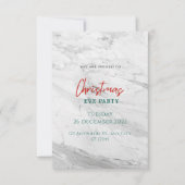Weihnachten aus weißem Marmor Einladung (Vorderseite)