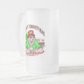 Weihnachten aus weißem Trash, Mattglas Bierglas (Vorderseite Links)