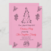 Weihnachten außerhalb des Fotos Einladung (Vorne/Hinten)