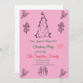 Weihnachten außerhalb des Fotos Einladung (Vorne/Hinten)