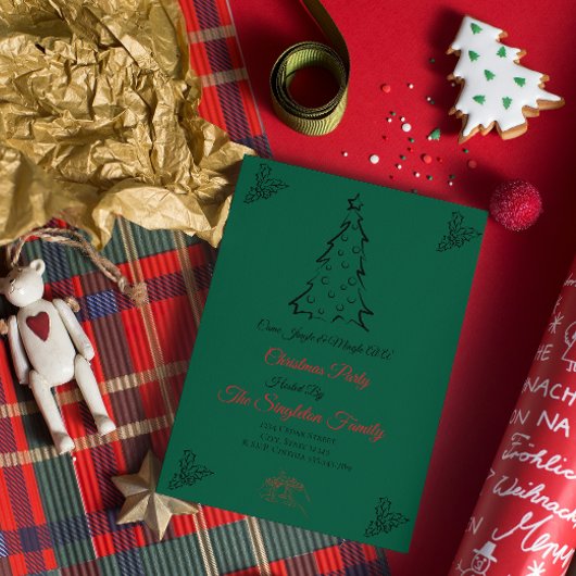 Weihnachten außerhalb des Fotos Einladung