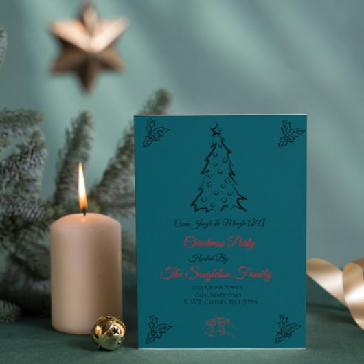 Weihnachten außerhalb des Fotos Einladung