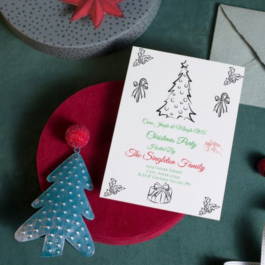 Weihnachten außerhalb des Fotos Einladung