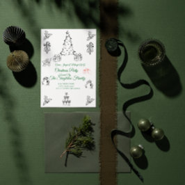 Weihnachten außerhalb des Fotos Einladung