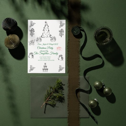 Weihnachten außerhalb des Fotos Einladung