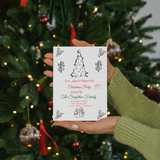 Weihnachten außerhalb des Fotos Einladung