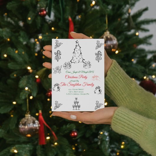 Weihnachten außerhalb des Fotos Einladung