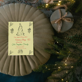 Weihnachten außerhalb des Fotos Einladung