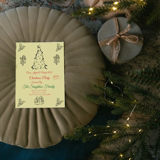 Weihnachten außerhalb des Fotos Einladung