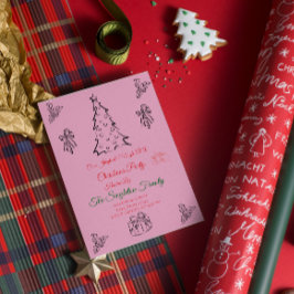 Weihnachten außerhalb des Fotos Einladung