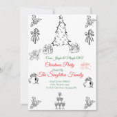 Weihnachten außerhalb des Fotos Einladung (Vorderseite)