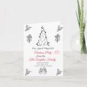 Weihnachten außerhalb des Fotos Einladung (Vorderseite)