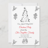 Weihnachten außerhalb des Fotos Einladung (Vorderseite)