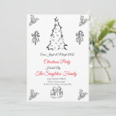 Weihnachten außerhalb des Fotos Einladung (Stehend Vorderseite)