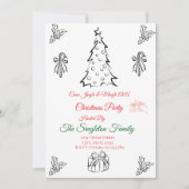 Weihnachten außerhalb des Fotos Einladung (Vorderseite)