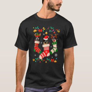 Weihnachten Australische Rindersock Xmas Reindei S T-Shirt