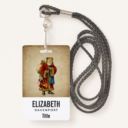 Weihnachten Ausweis (Vorderseite mit Schlüsselband)