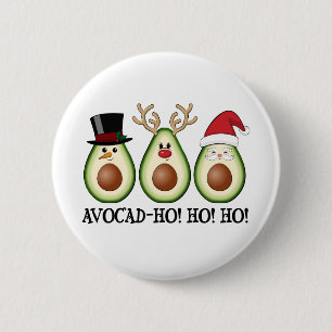 Weihnachten Avocado Frosty, Rudolph und Santa Button