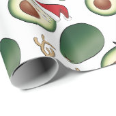 Weihnachten Avocado Frosty, Rudolph und Santa Geschenkpapier (Rolleneckpunkt)
