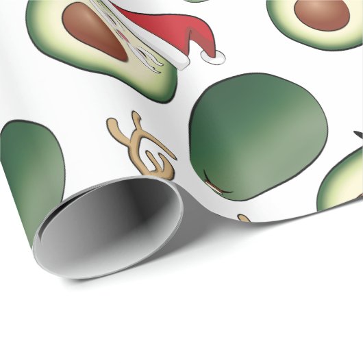 Weihnachten Avocado Frosty, Rudolph und Santa Geschenkpapier (Rolleneckpunkt)
