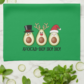 Weihnachten Avocado Frosty, Rudolph und Santa Geschirrtuch