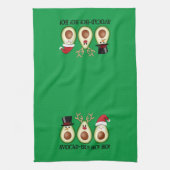 Weihnachten Avocado Frosty, Rudolph und Santa Geschirrtuch (Vertikal)