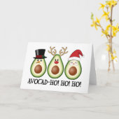 Weihnachten Avocado Frosty, Rudolph und Santa Karte (Gelbe Blume)