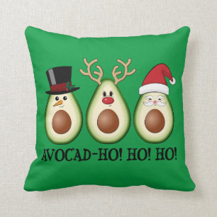 Weihnachten Avocado Frosty, Rudolph und Santa Kissen