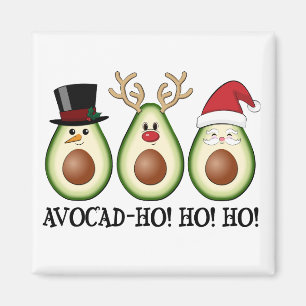 Weihnachten Avocado Frosty, Rudolph und Santa Magnet