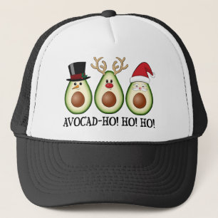 Weihnachten Avocado Frosty, Rudolph und Santa Truckerkappe
