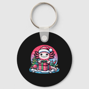 Weihnachten Axolotl Weihnachtsmannmütze Boy Girl K Schlüsselanhänger