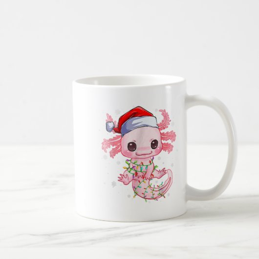 Weihnachten Axolotl Weihnachtsmannmütze Lights Jap Kaffeetasse (Rechts)