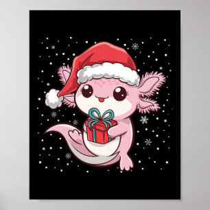 Weihnachten Axolotl Xmas Axolotl für Männer Frauen Poster