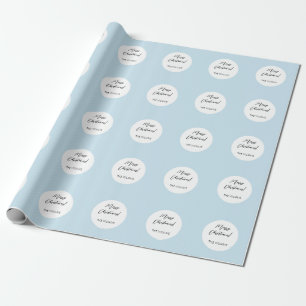 Weihnachten Baby Blau Einfach Moderne Geometrie Geschenkpapier