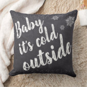 Weihnachten, Baby draußen ist es kalt, Schneeflock Kissen (Decke)