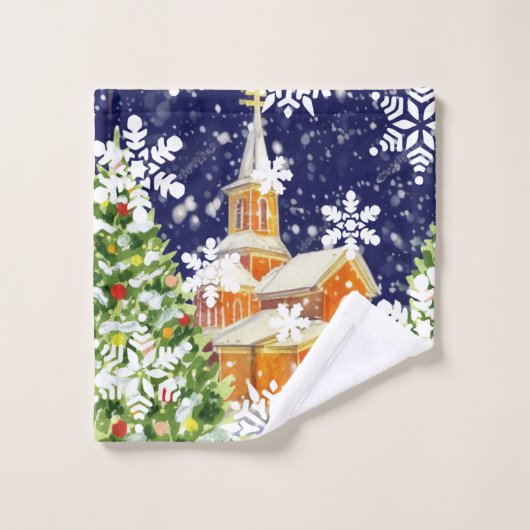 Weihnachten Badhandtuch Set (Waschlappen)