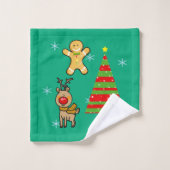 Weihnachten Badhandtuch Set (Waschlappen)
