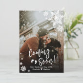 Weihnachten bald Foto Schwangerschaft Ankündigung (Stehend Vorderseite)