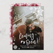 Weihnachten bald Foto Schwangerschaft Ankündigung (Vorne/Hinten)