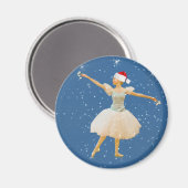 Weihnachten Ballerina mit Castanets Magnet (Vorderseite/Rückseite)