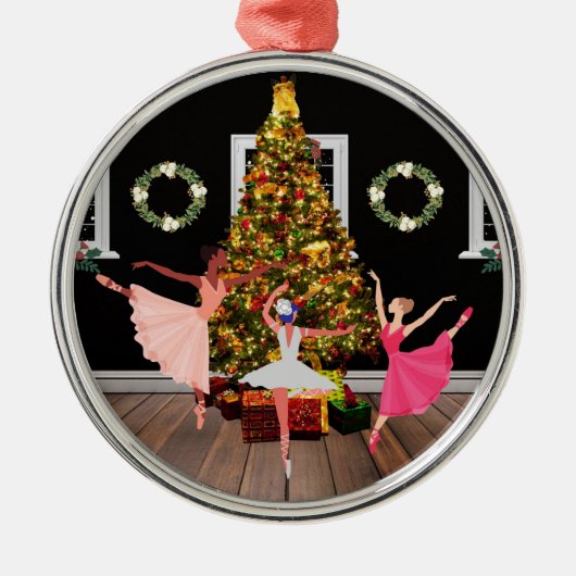 Weihnachten Ballerinas Ornament Aus Metall (Vorne)