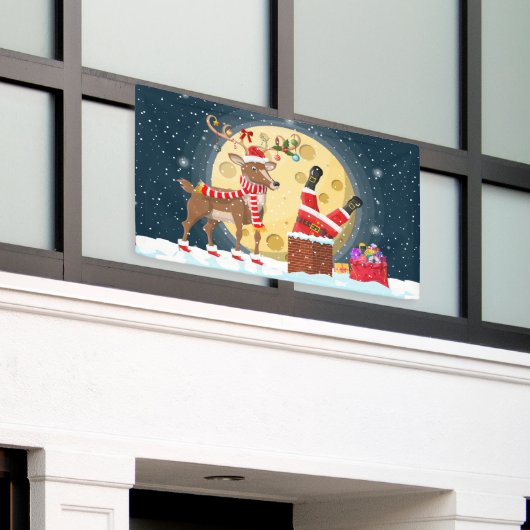Weihnachten Banner (Äußeres Gebäude)