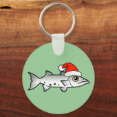Weihnachten Barracuda Santa Schlüsselanhänger (Vorderseite)