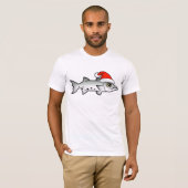 Weihnachten Barracuda Santa T-Shirt (Vorne ganz)