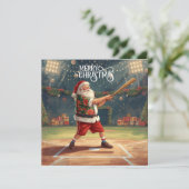Weihnachten Baseball mit dem Weihnachtsmann (Stehend Vorderseite)