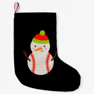 Weihnachten - Baseball Snowman Kleiner Weihnachtsstrumpf