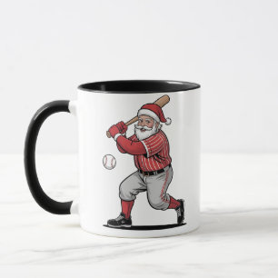 Weihnachten Baseball spielen Weihnachtsmann Sport Tasse