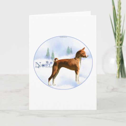 Weihnachten Basenji Card (Vorderseite)