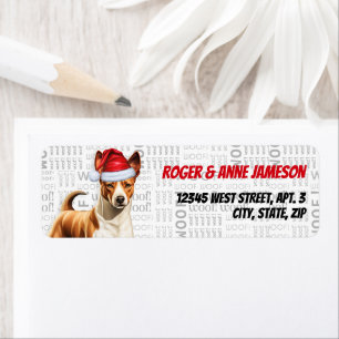 Weihnachten Basenji Dog Feiertagsadresse